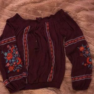 Xhilaration off shoulder blouse